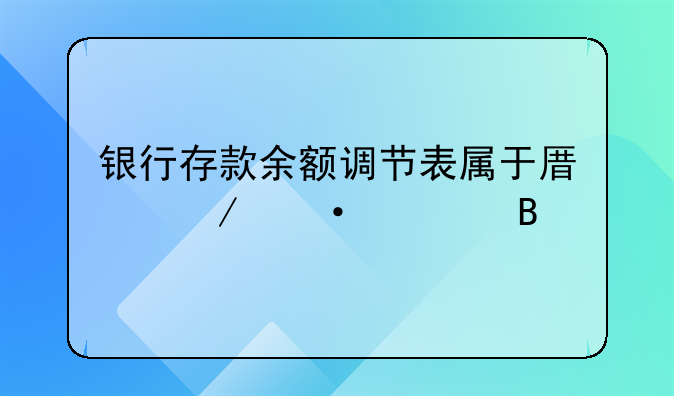 银行存款余额调节表属于原始凭证吗