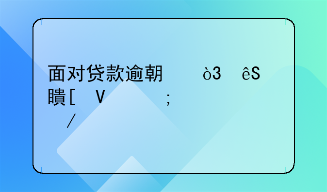 面对贷款逾期，应对策略与解决之道